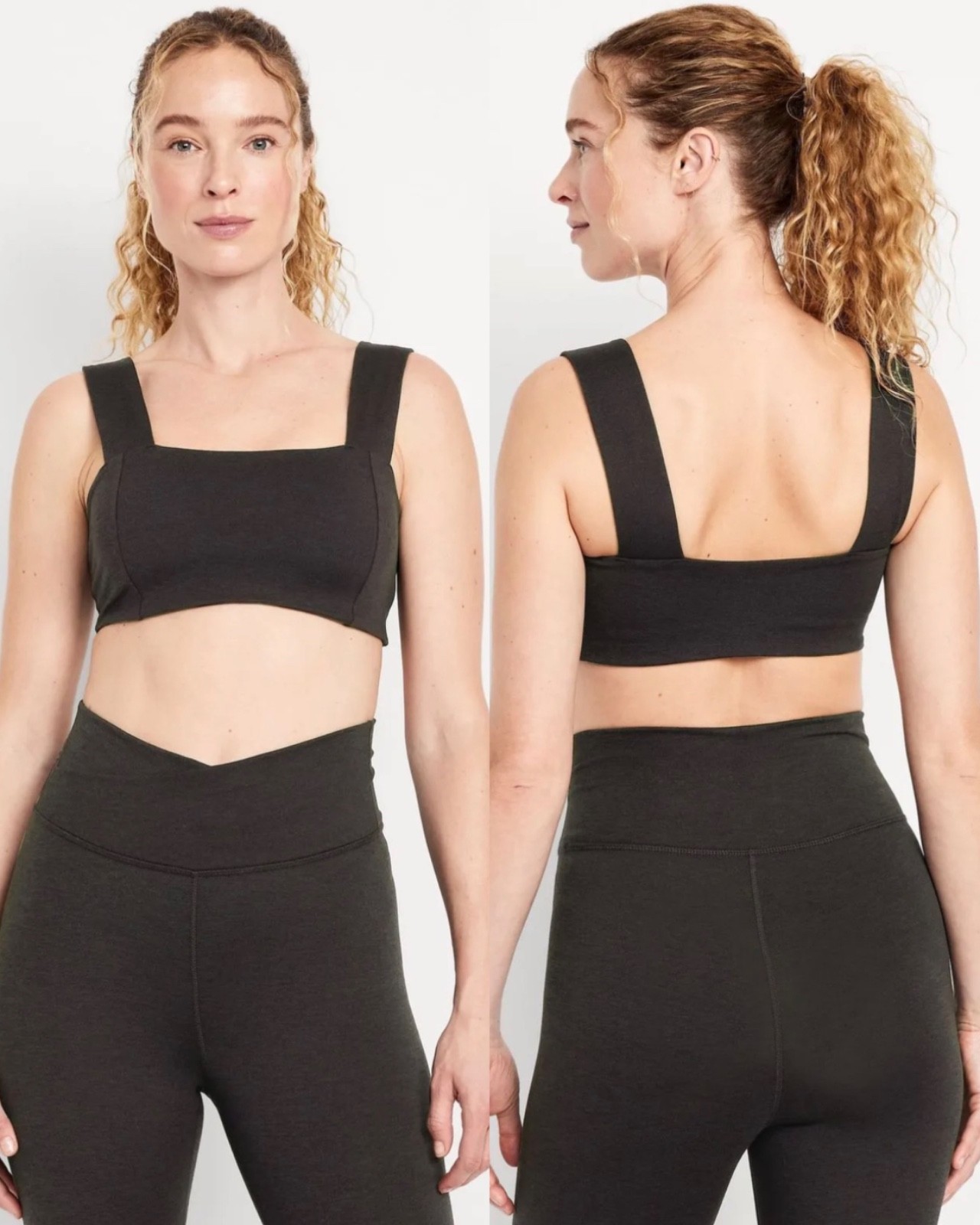 Old Navy Light Support CloudComfy Bandeau Sports Bra Blackjack Size XS S Medium
