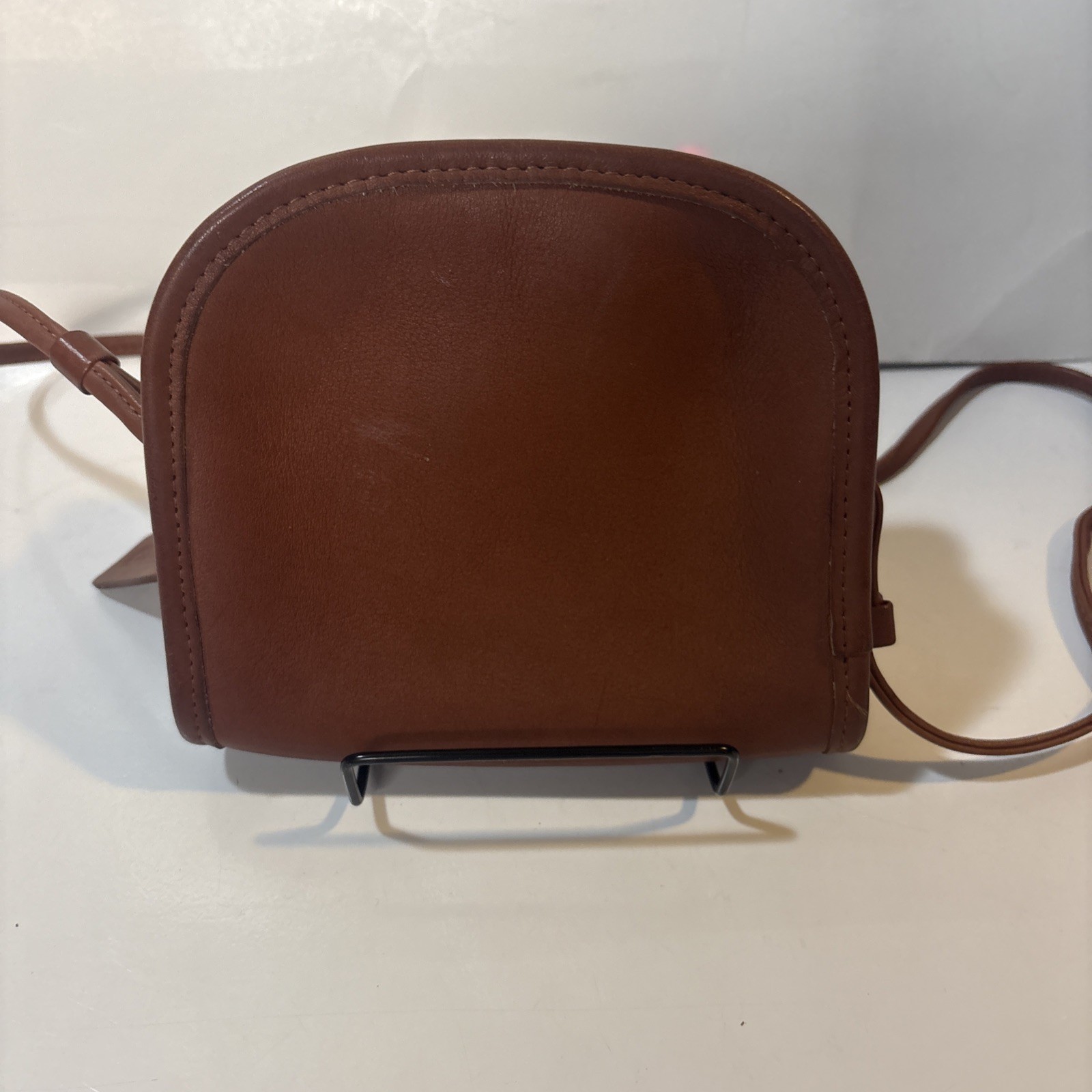 Vintage Coach Abbie Leather Crossbody Bag Glove British Tan Retro 6×6.5in