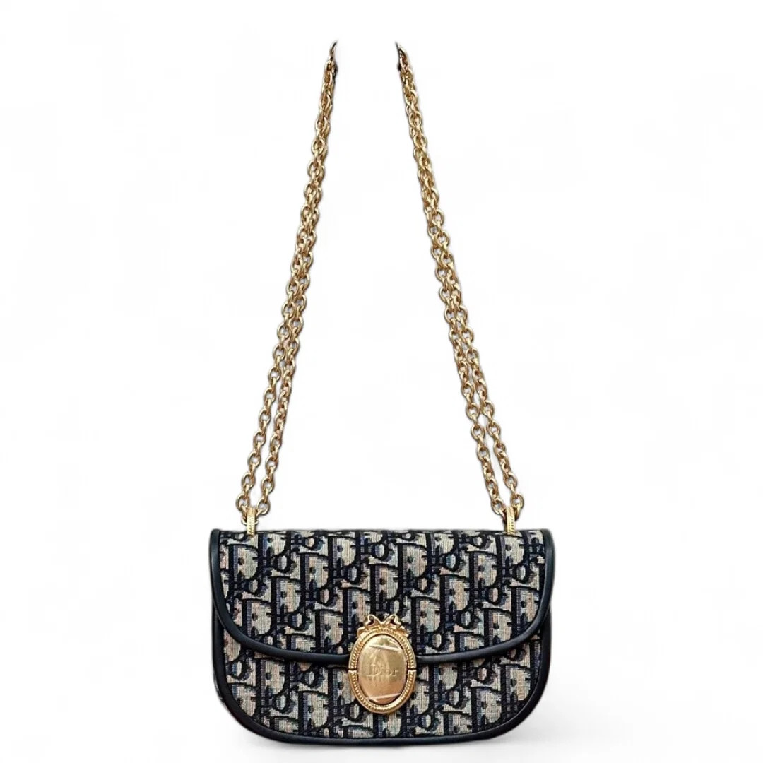 Dior Shoulder Bag Black Beige Navy Oblique (zz072426c4r)