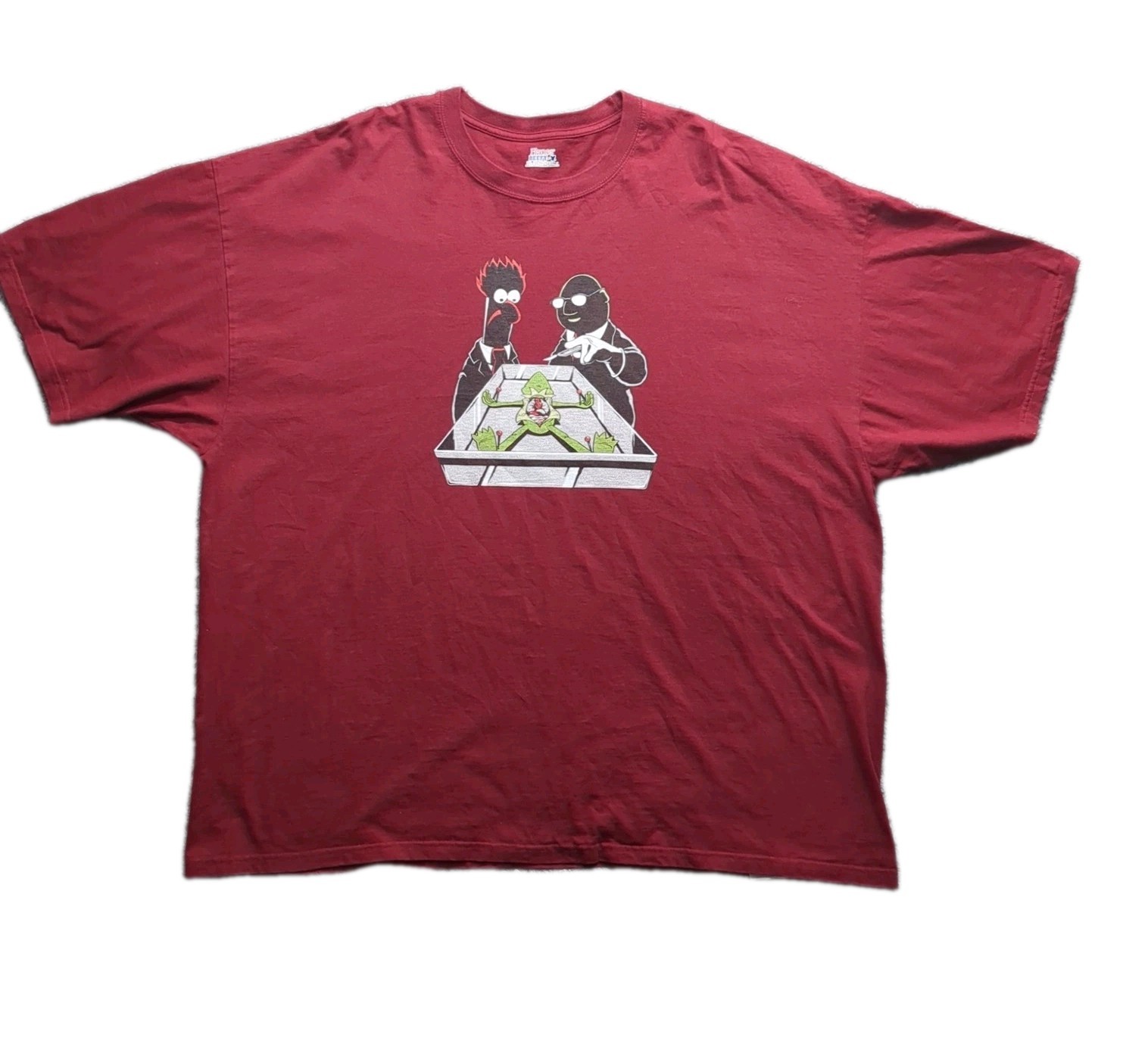 Bunsen and beaker dissecting Kermit shirt 3XL red