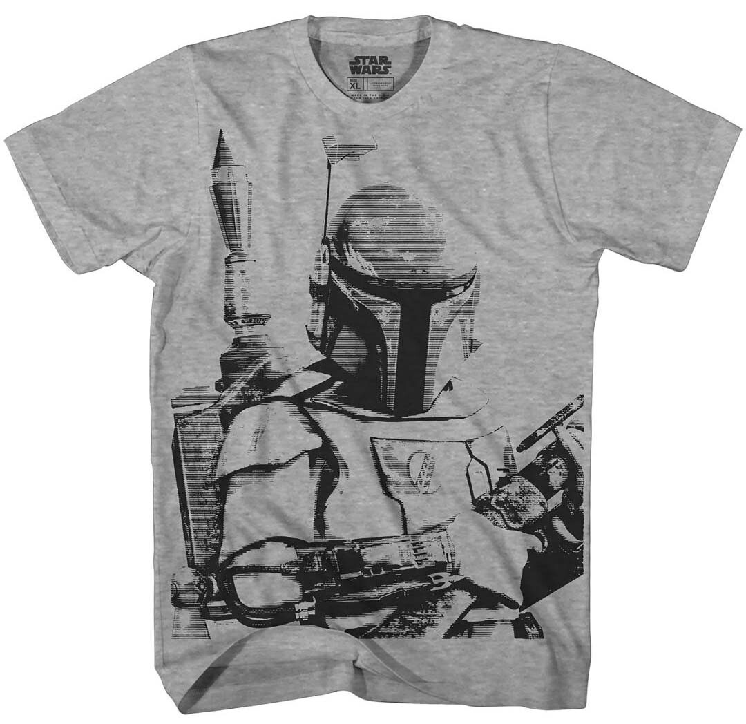 Star Wars Boba Fett Sarlaac Bait Men’s Grey Heather T-Shirt New