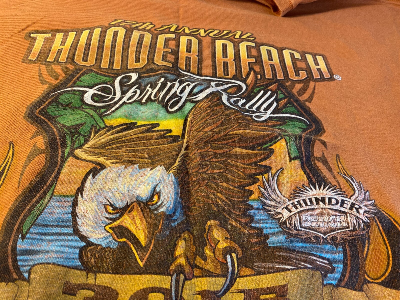 Thunder Beach Motorcycle Rally 17th Annual Spring Rally 2015 T Shirt • 2XL