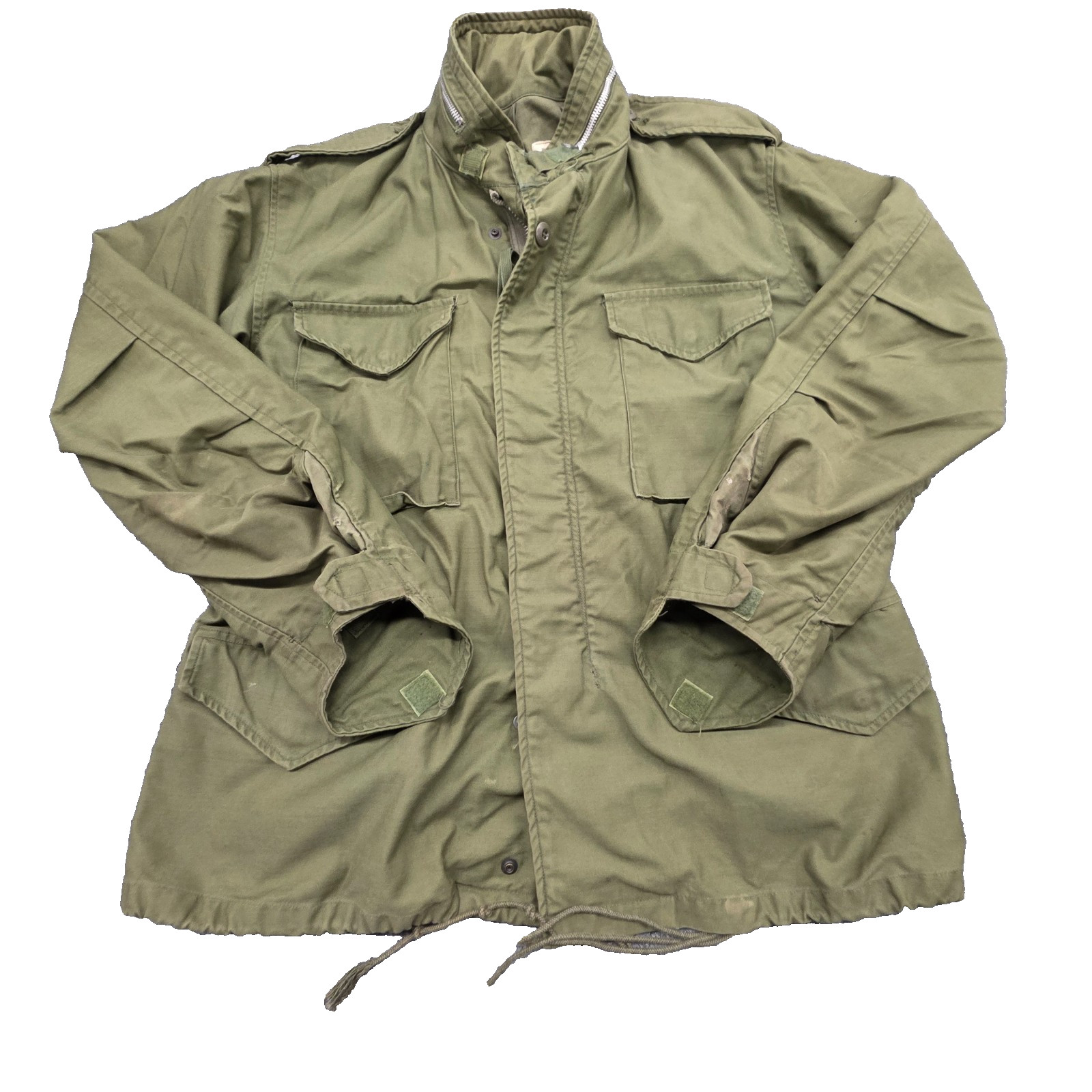 OG-107 Vtg 60s M65 Field Jacket Vietnam Era Army Coat Men Green – SHORT LARGE