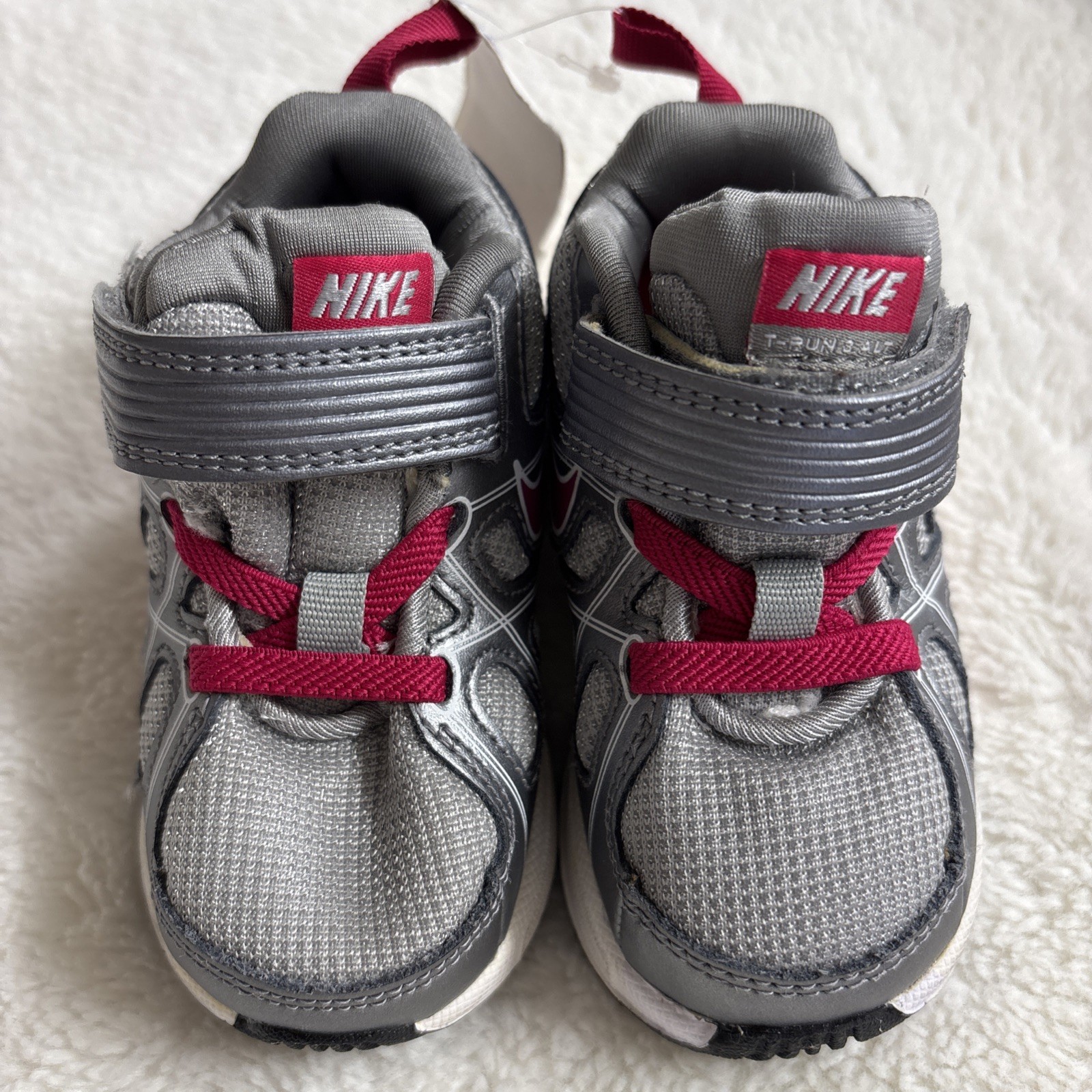 Nike Pink/Silver Synthetic Mesh Toddler Size 5C Nike T-Run 3 ALT RARE NWT