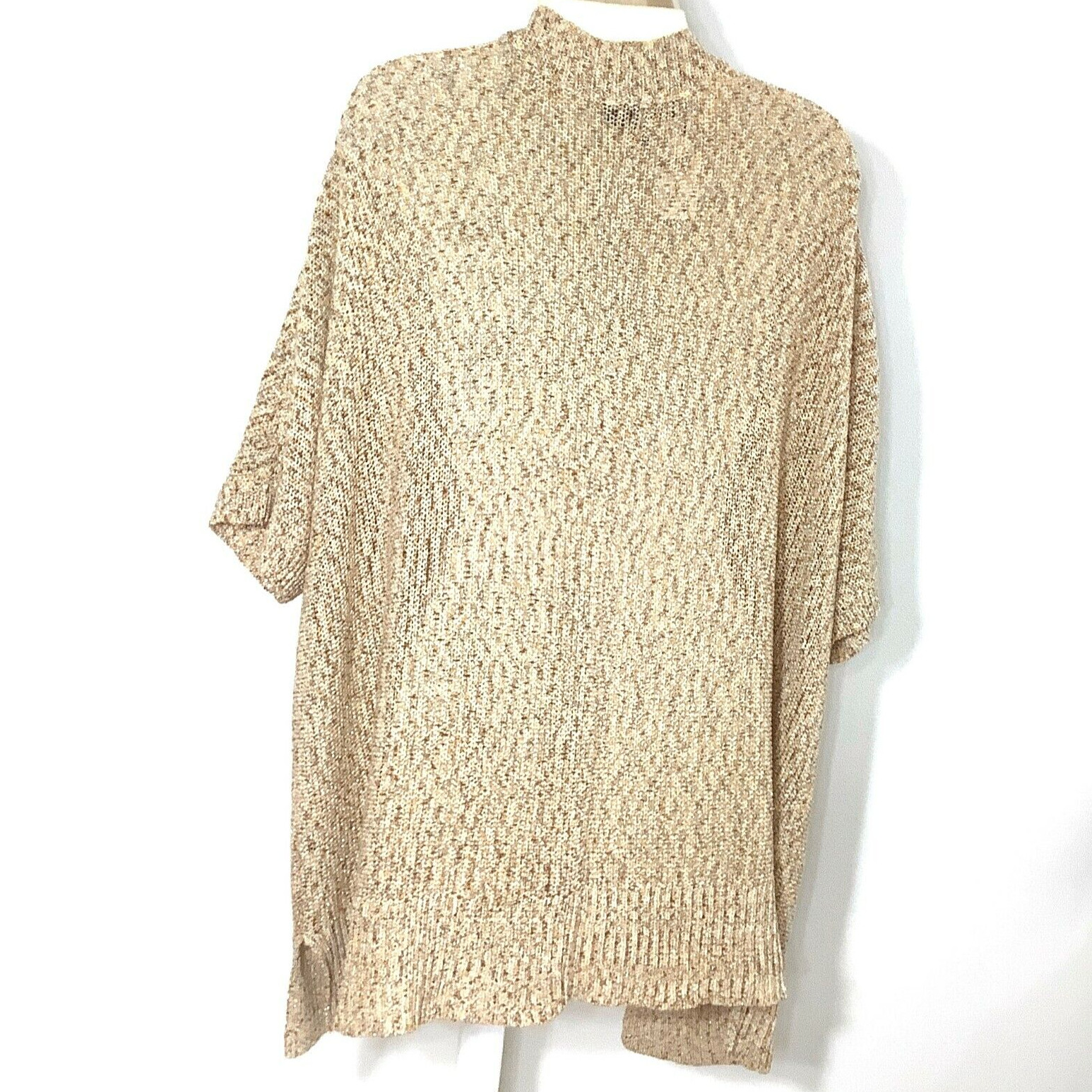 NEW Lane Bryant Open Front Cardigan Sweater Womens Sz 14/16 Gold Tan Brown Beige