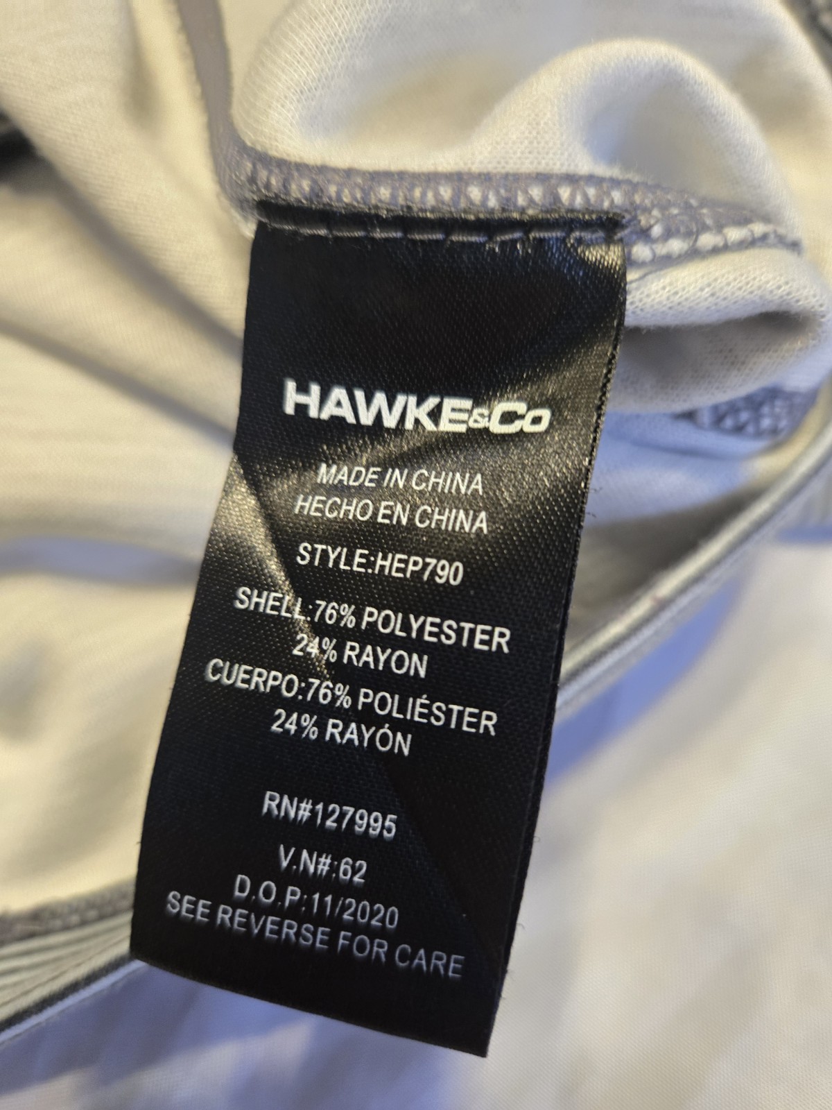 Hawke & Co 1/4 Zip Performance Striped Mens Small Breathable Lightwt Pullover