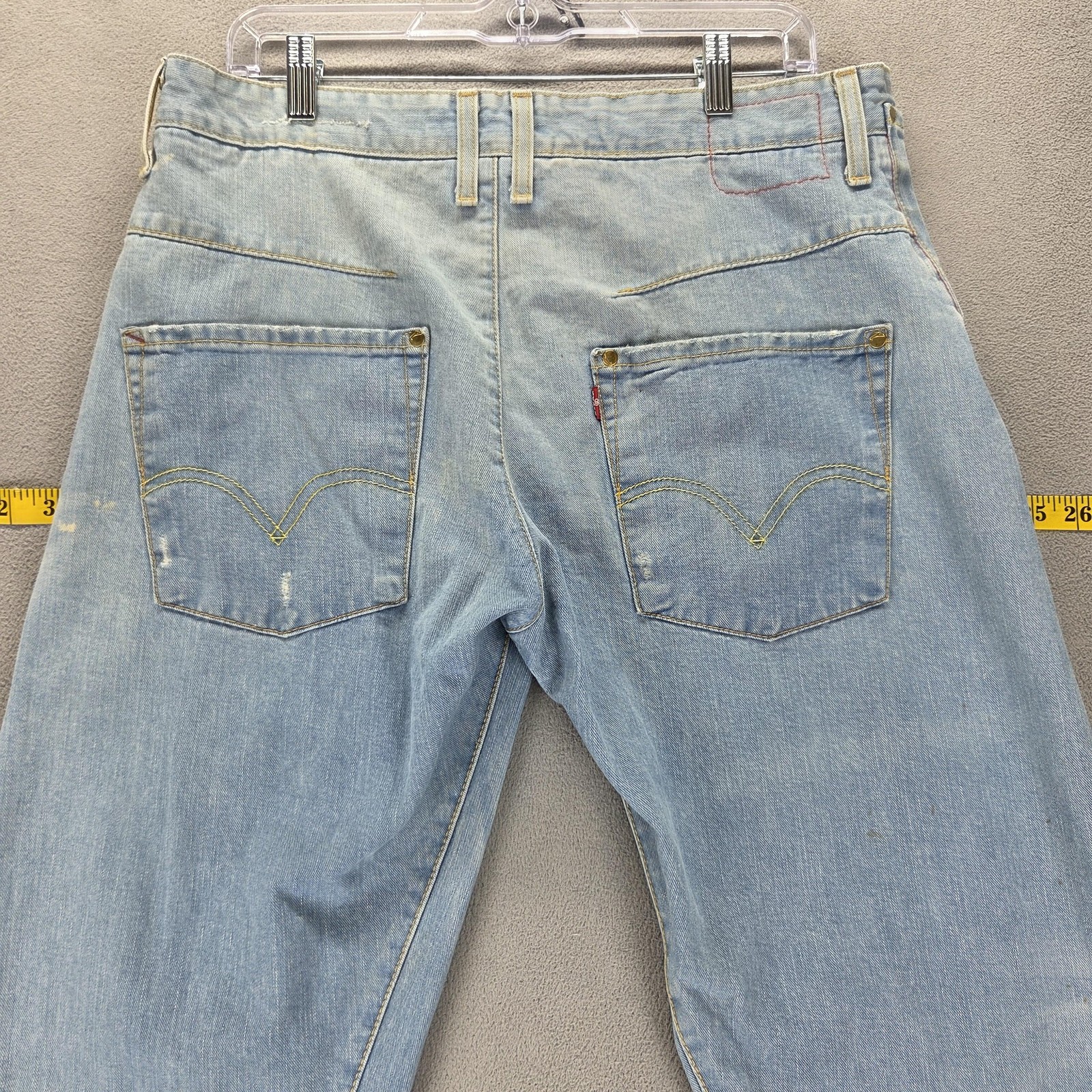 Vintage Levis Engineered Jeans Mens 33×34 Blue Twisted Light Wash Denim