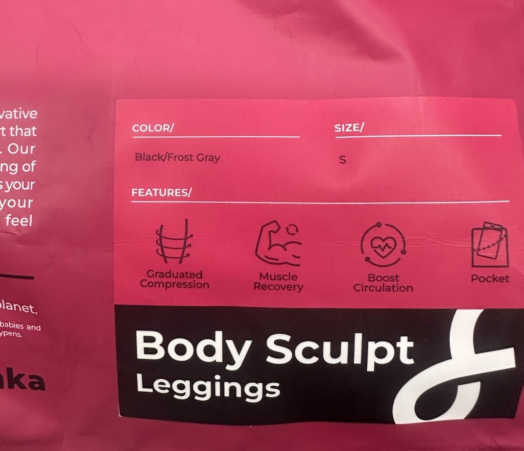 Fanka Body Sculpt Leggings Black /frost Gray Size S
