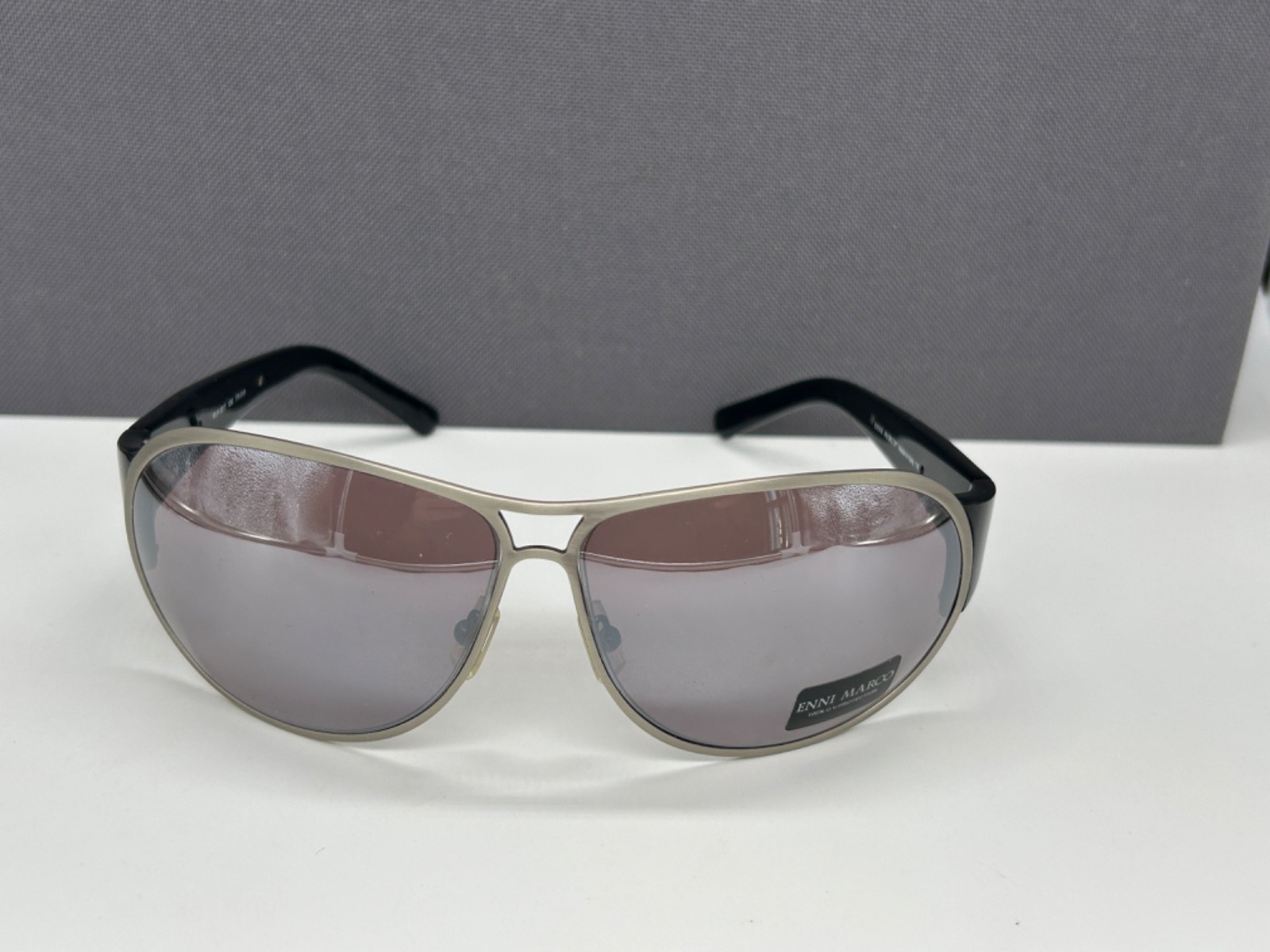 Enni Marco Sunglasses Men’s Mirrored Y2K Large L XL Curved 017 NP: €299