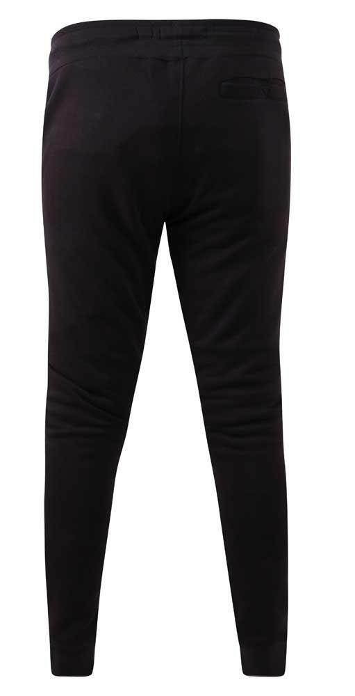 D555 Men’s Plus Size Cuffed Jogger With Embroidery in Black 2XL to 10XL