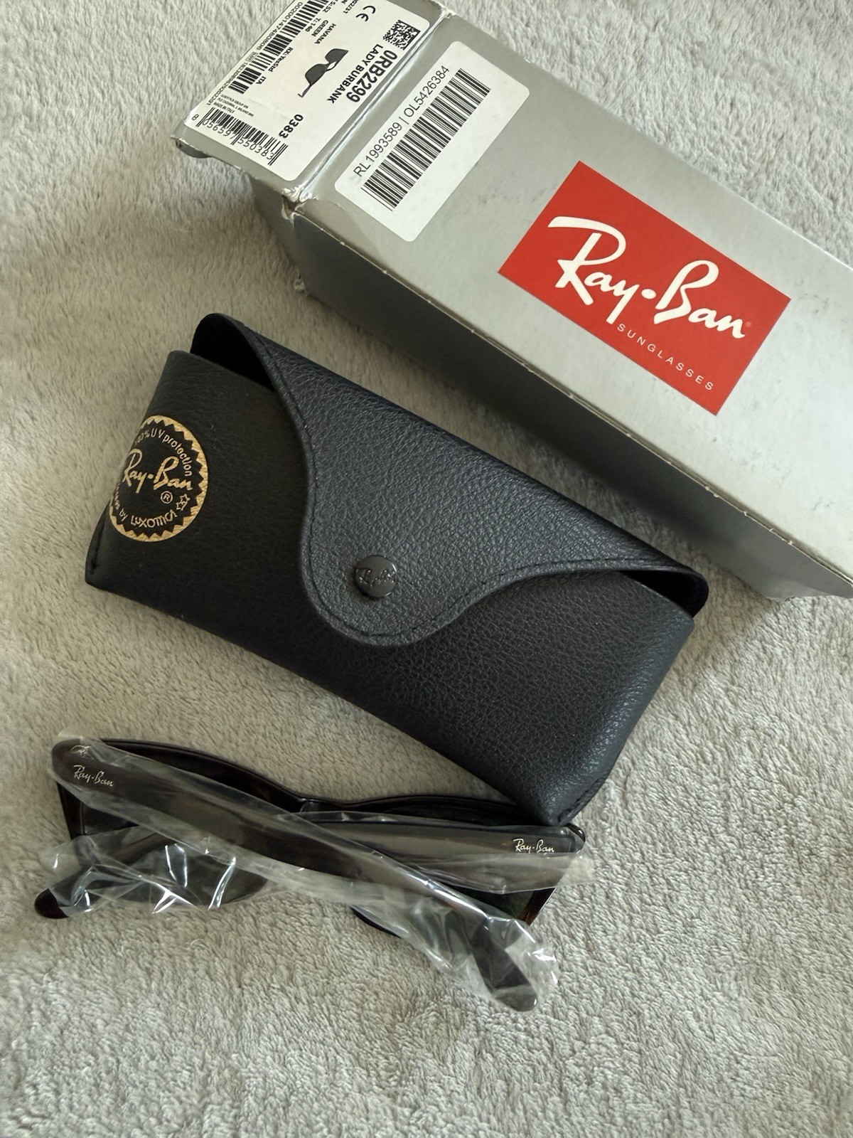 Ray-Ban ORB2299 Lady Burbank Sunglasses in Havana Green