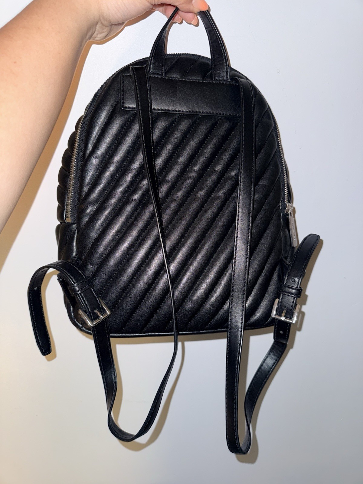 Michael Kors Quilted Leather Backpack – Black