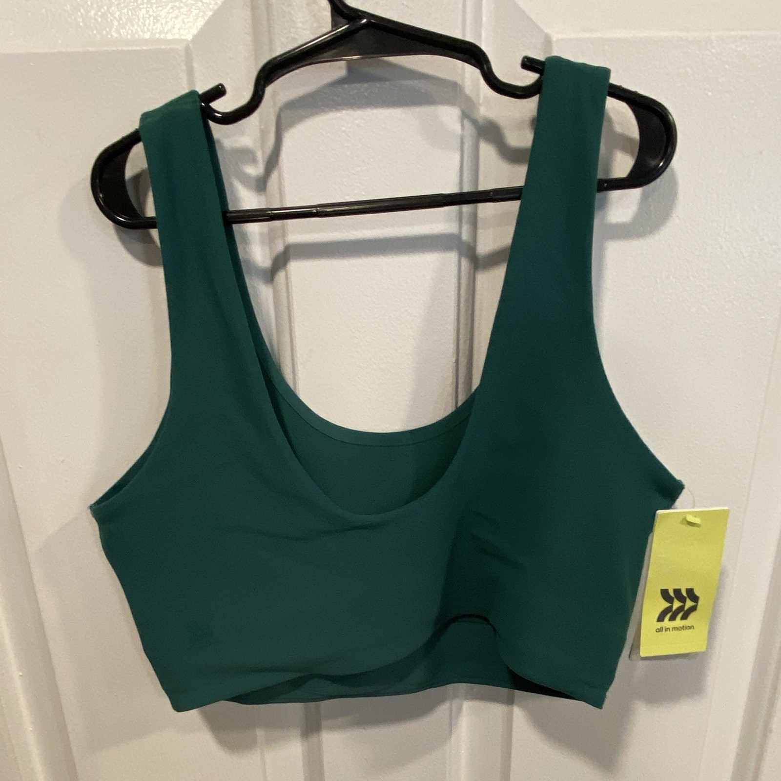 All in Motion Everyday Soft Medium Support Sports Bra Quick Dry Green M