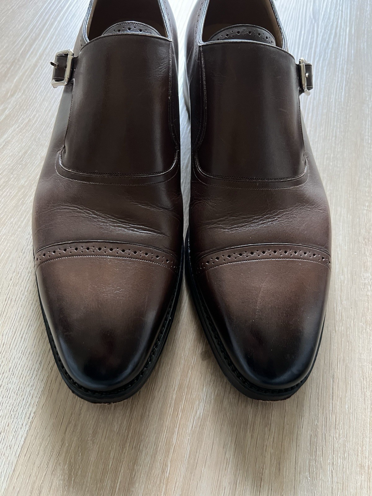 Bally Scribe Men’s Goodyear Monk Strap Shoes US 8