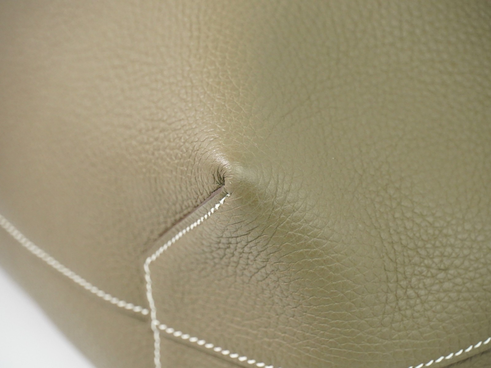 HERMES Cabasellier 46 Leather Shoulder Bag Tote Bag Etoupe