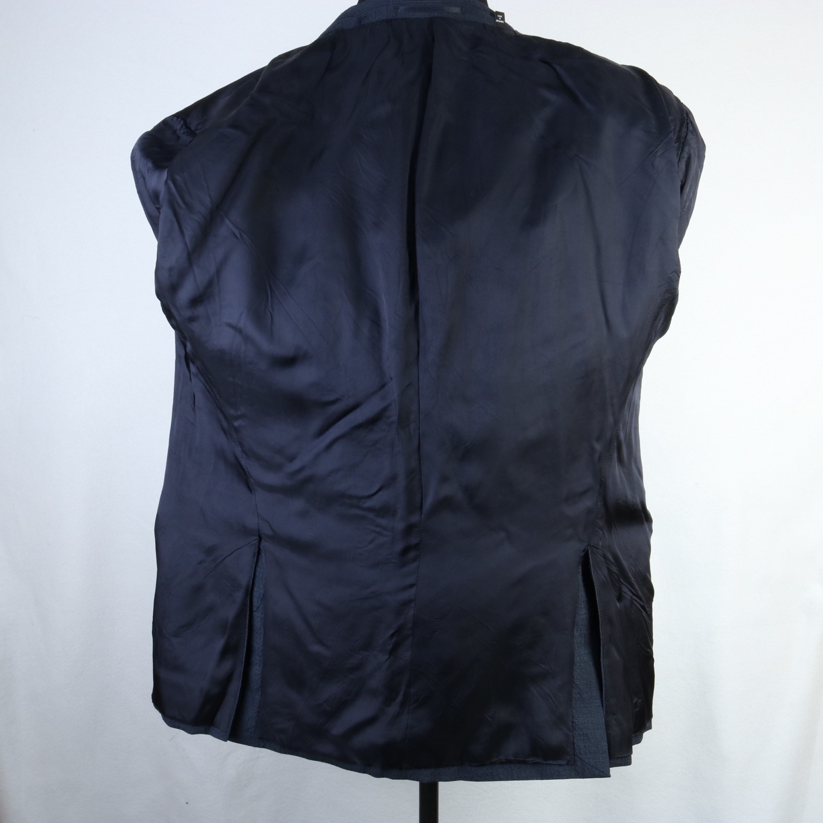 ARMANI COLLEZIONI NAVY BLUE WOOL SEERSUCKER SPORT COAT JACKET EU 58 US 44/46