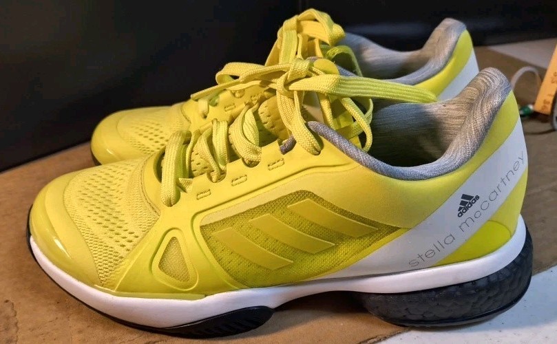 Adidas Stella McCartney Barricade Boost women’s tennis shoes Size 6 Neon Yellow