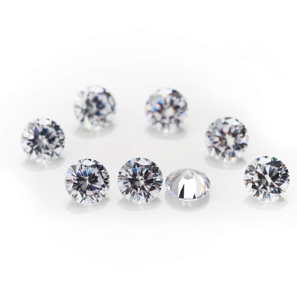 0.7-6mm Round Brilliant CZ Loose Gemstone White Color 5A 3mm Cubic Zirconia L…