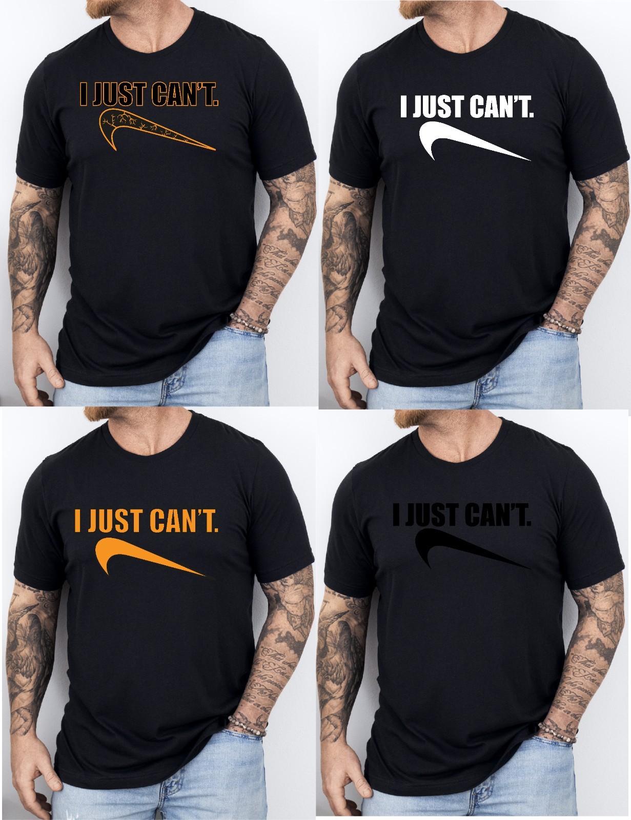 I Just Cant Parody Funny Unisex Heavy Cotton Gildan Tee, Select Your Design