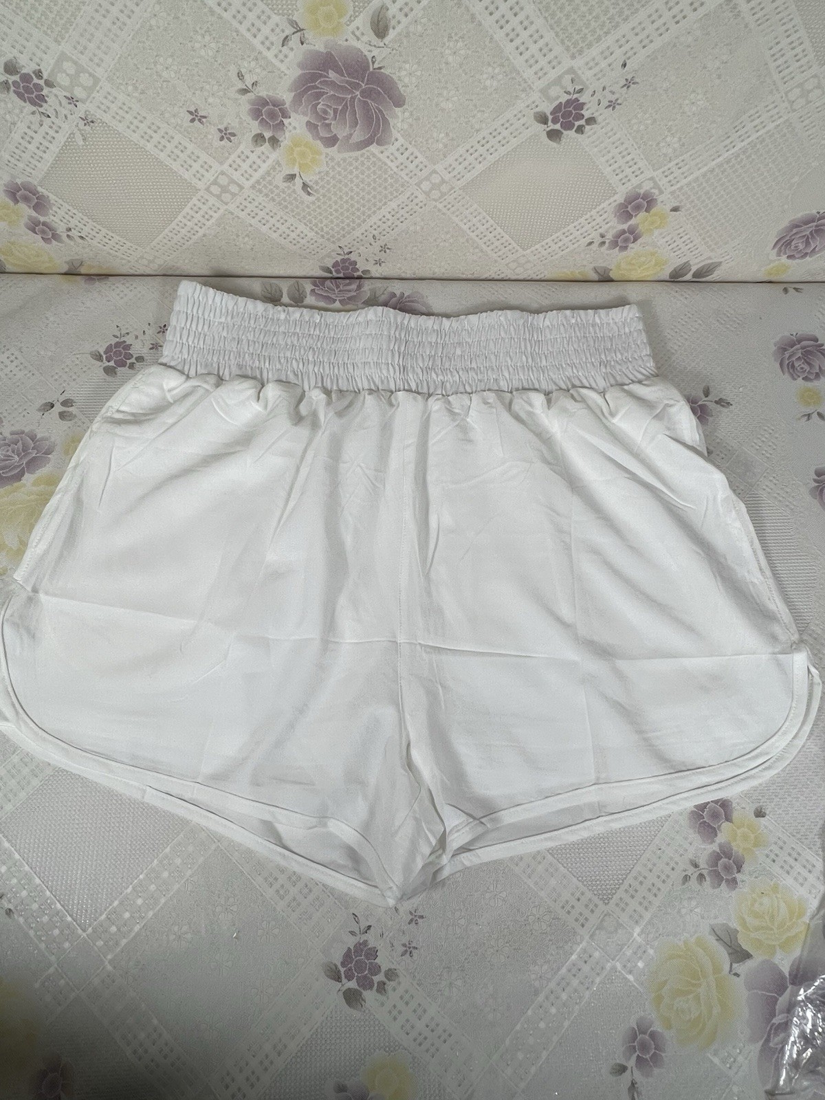 Women Athletic Shorts Mesh Liner Zip Pocket Quick Dry Running Yoga Sports Sz XL