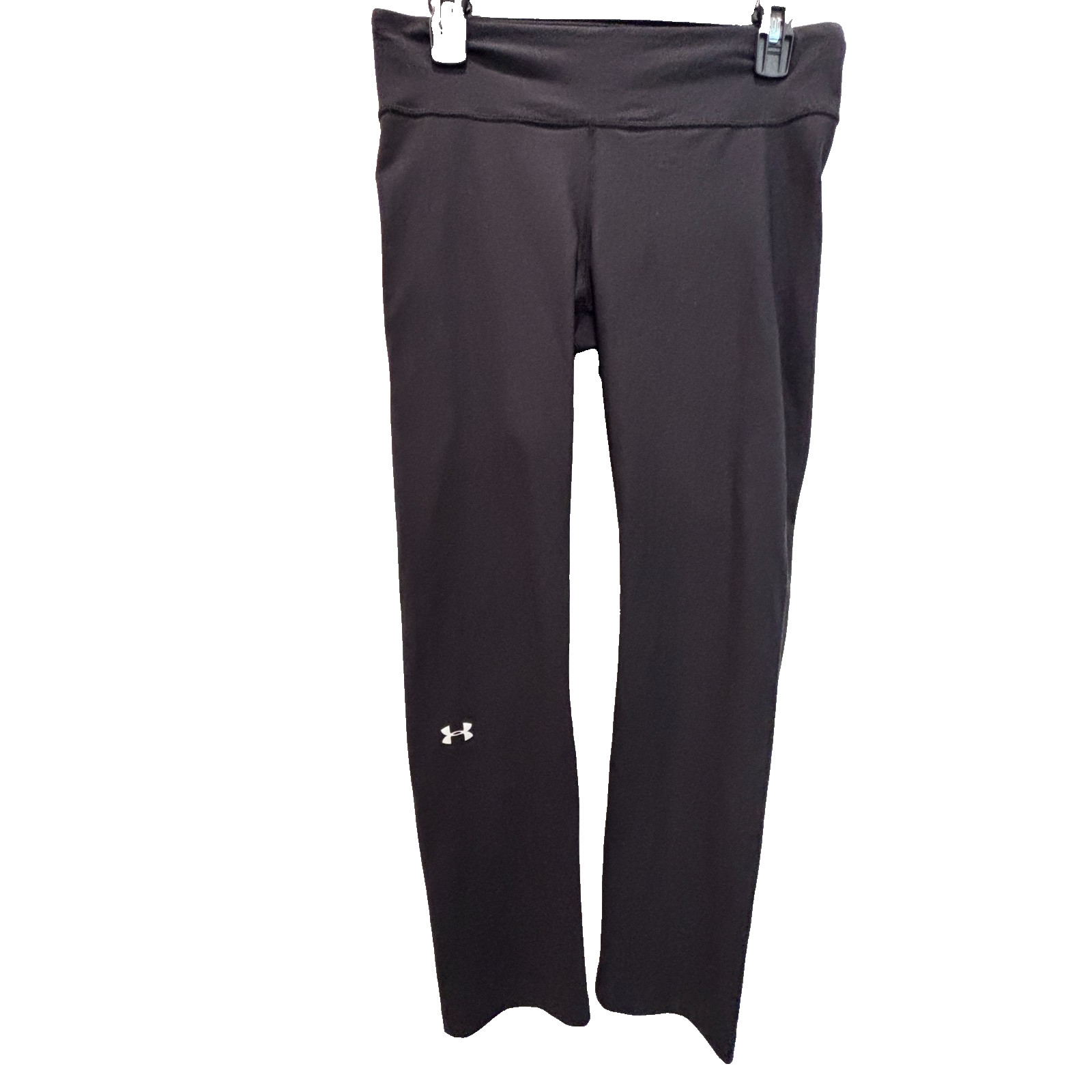 Under Armour Women Pants Large L Black HeatGear Athletic Gym Running Leggings