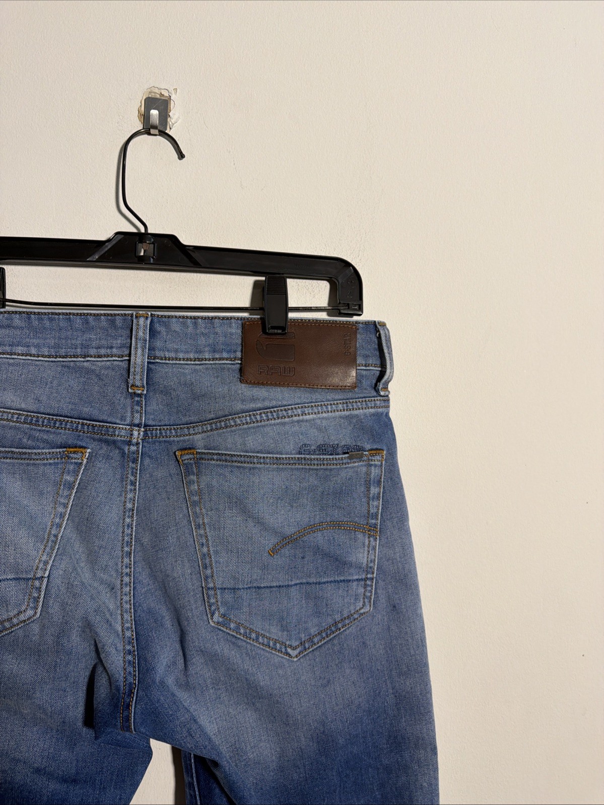 EUC MEN’S G RAW 3301 SLIM BLUE JEANS DENIM SIZE 30 WAIST 32 30×32 PANTS