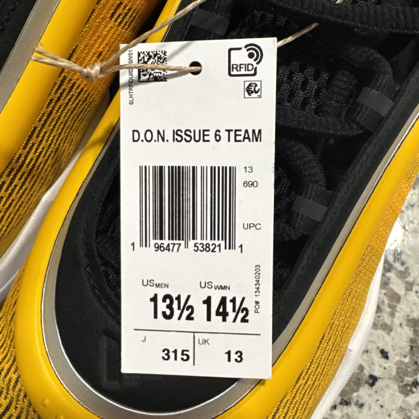 Adidas SM Don Issue 6 Basketball Shoes IG9103 TEAM GOLD YELLOW Men’s Size 13.5