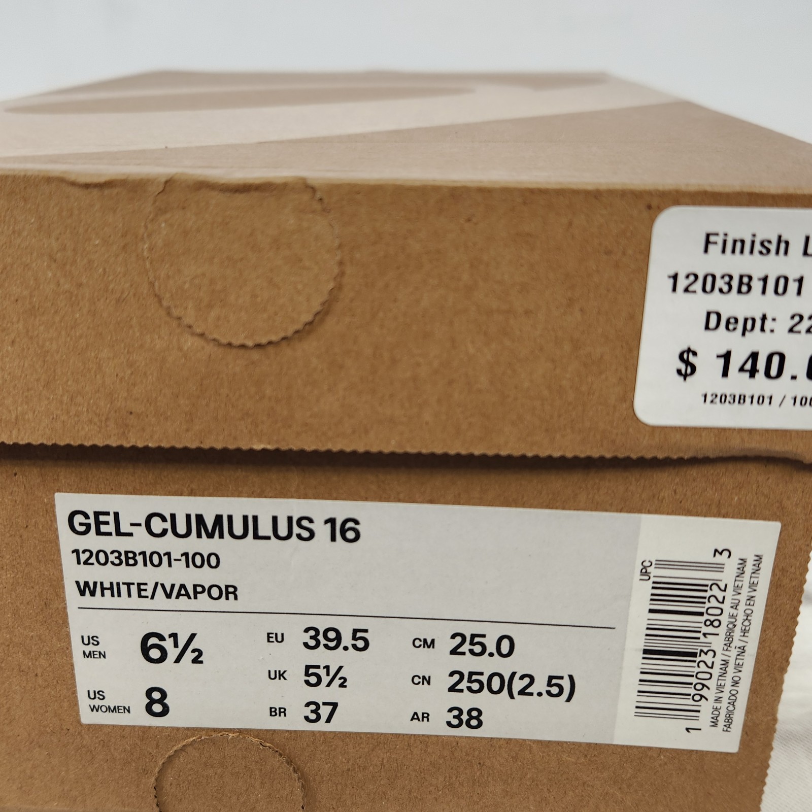 8 WOM – ASICS Gel-Cumulus 16 – White / Vapor Purple