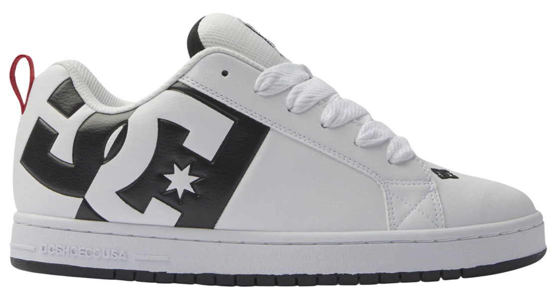 DC Court Graffik SQ Shoe – White / Black / Black – New