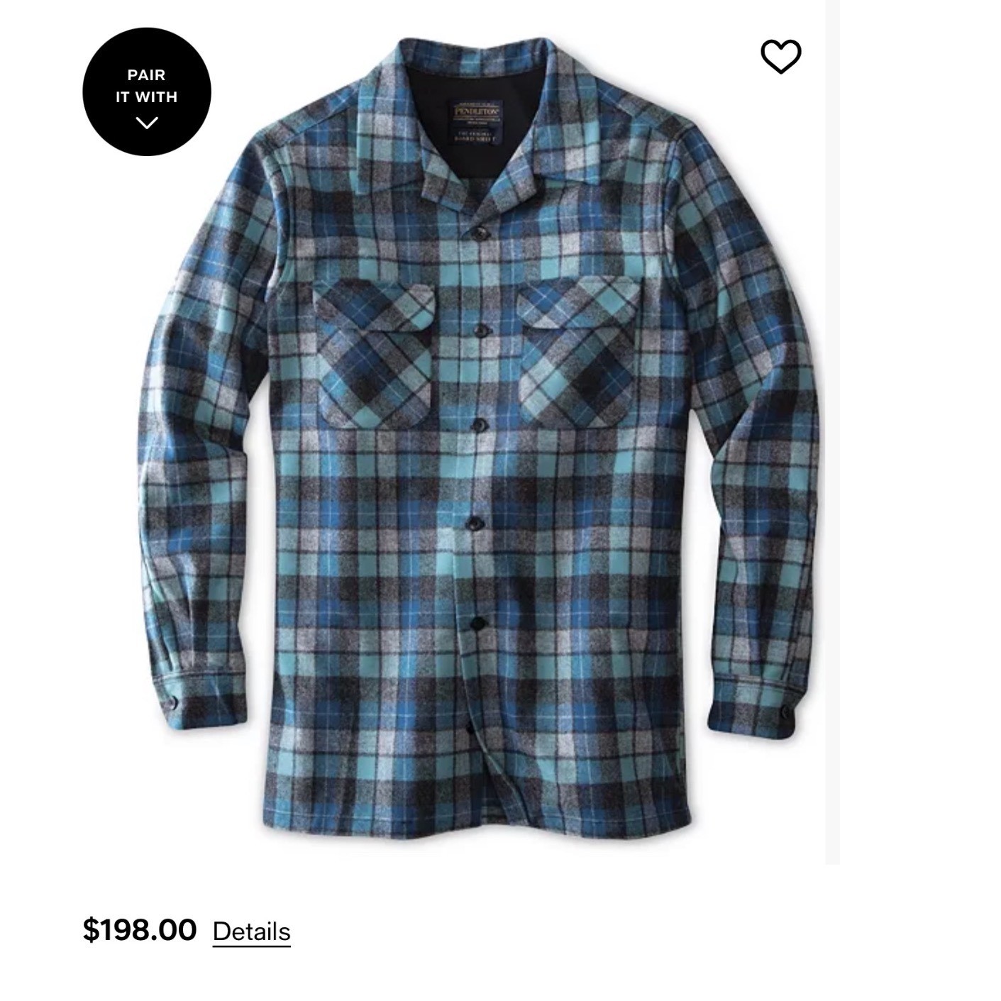 Pendleton Board Shirt Mens Large Blue Plaid Beach Boys Limited Edition Wool