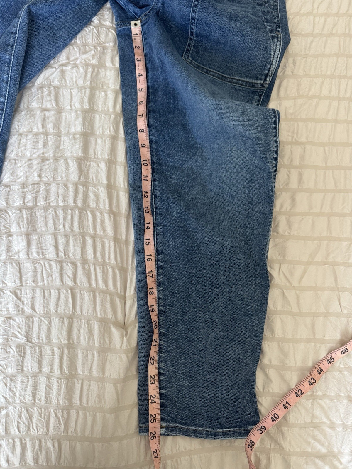 Madewell Pull On Straight Jeans Womens Small High Rise Stretch Dark Wash Denim