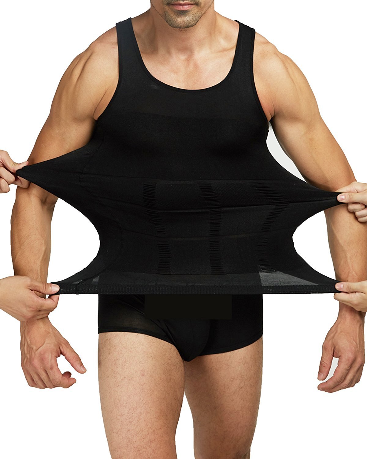 Men’s Compression Shirts Shapewear Vest Body Shaper Abs Abdomen Slim Tank Top