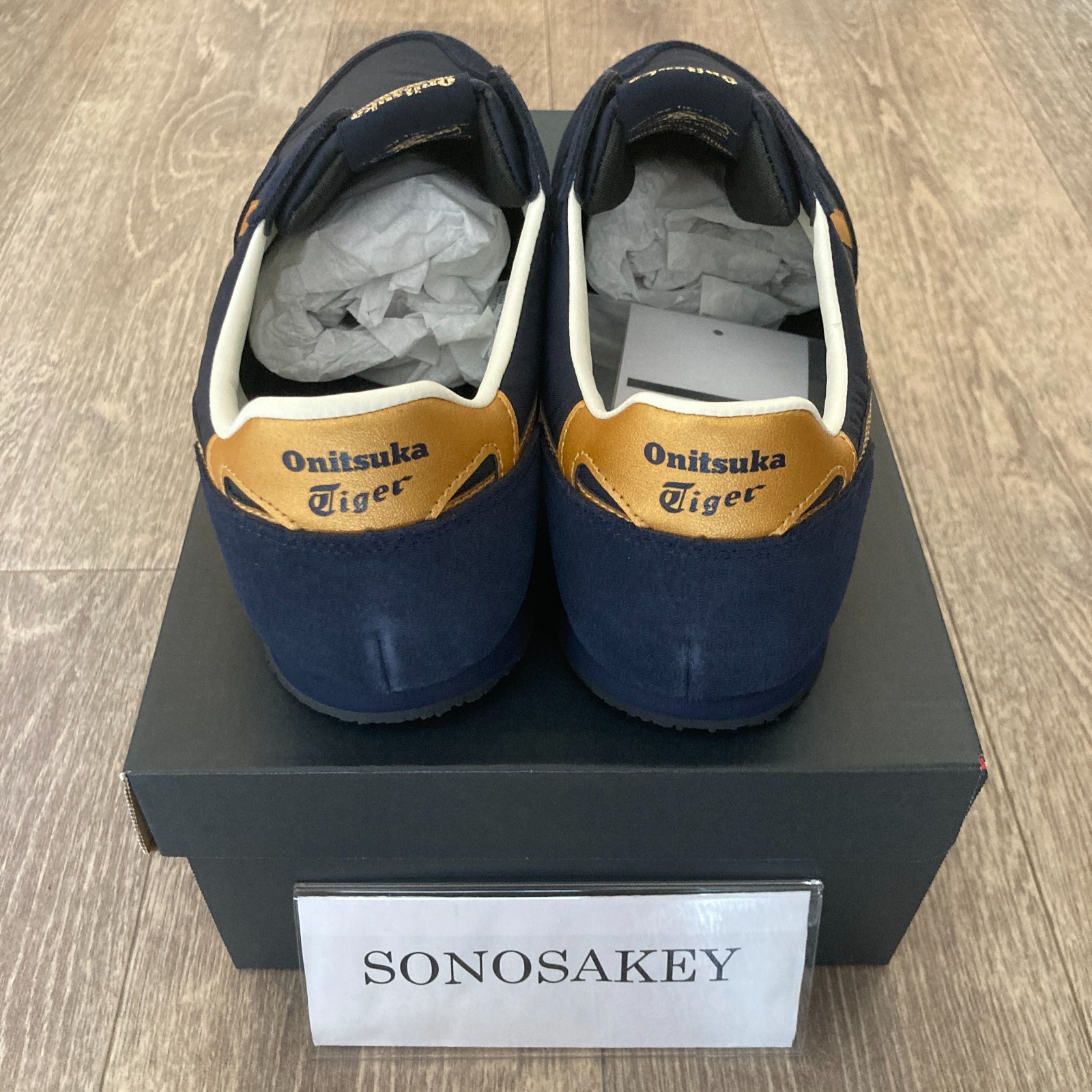 Onitsuka Tiger SERRANO SLIP-ON 1183C615 400 MIDNIGHT/PURE GOLD New in Box