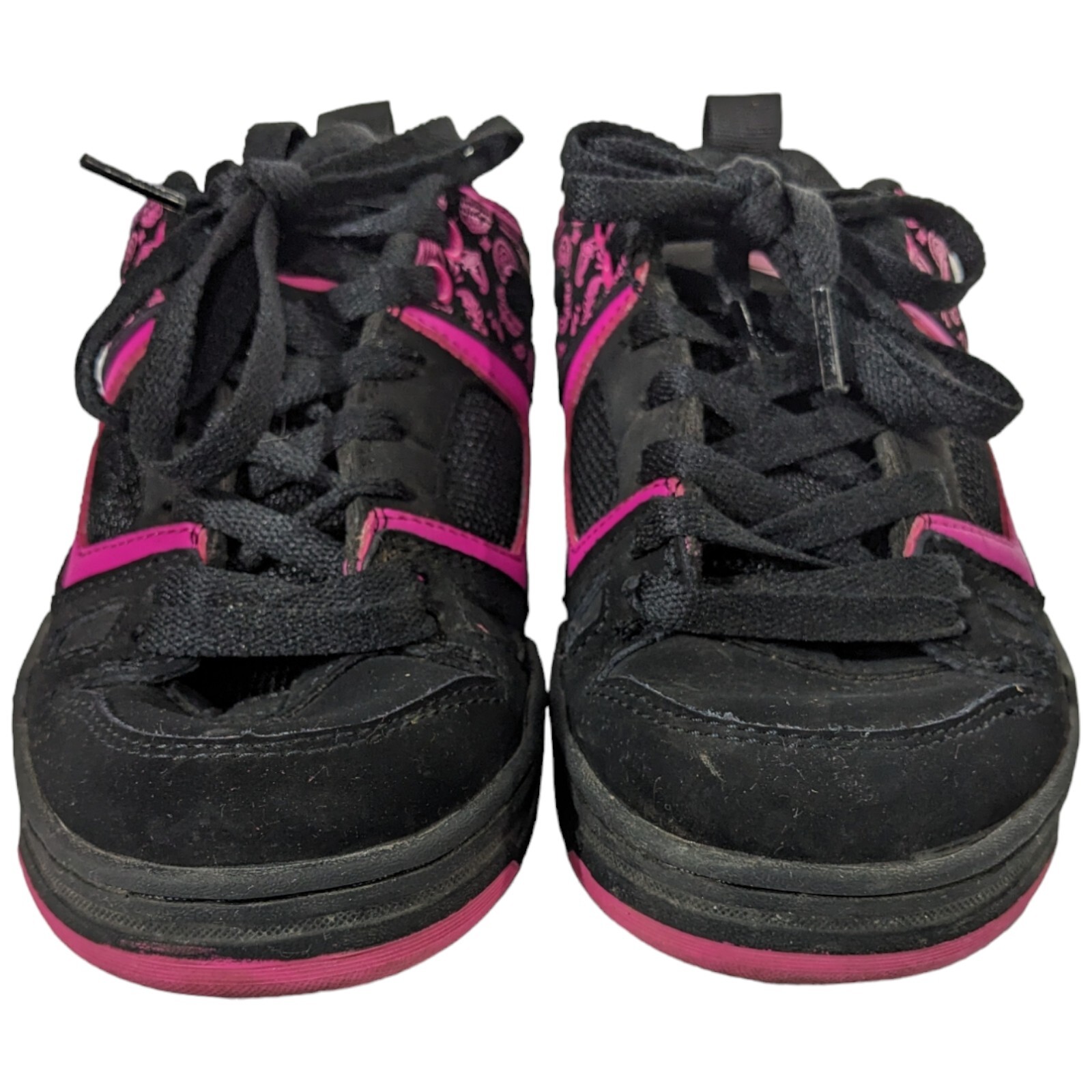 Womens Skateboarding Shoes sz 5.5 DVS Gambol Black Pink Low Top Sneaker Paisley