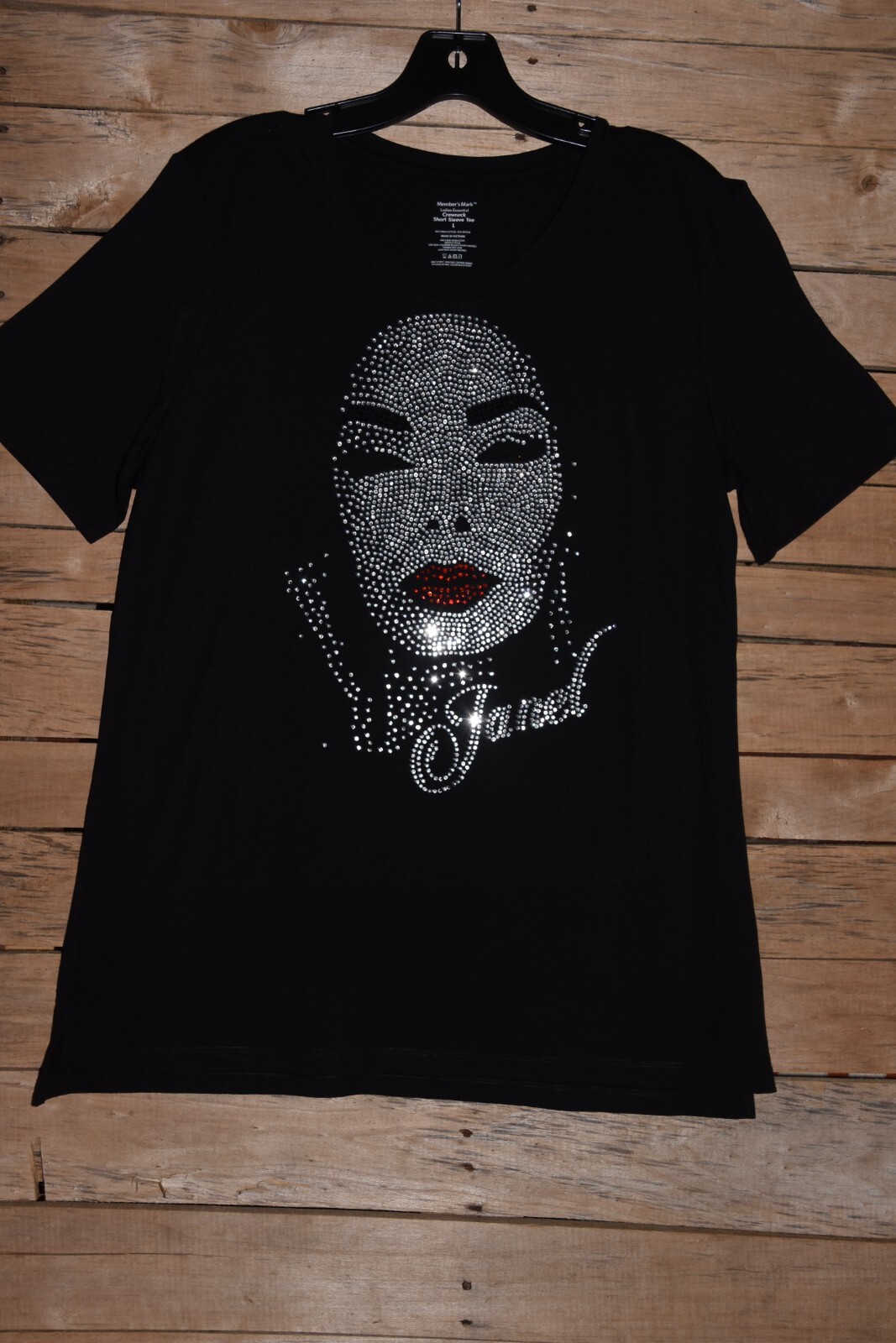 Janet Jackson rhinestone bling shirt or tank XS S M L XL XXL 1X 2X 3X 4X 5X