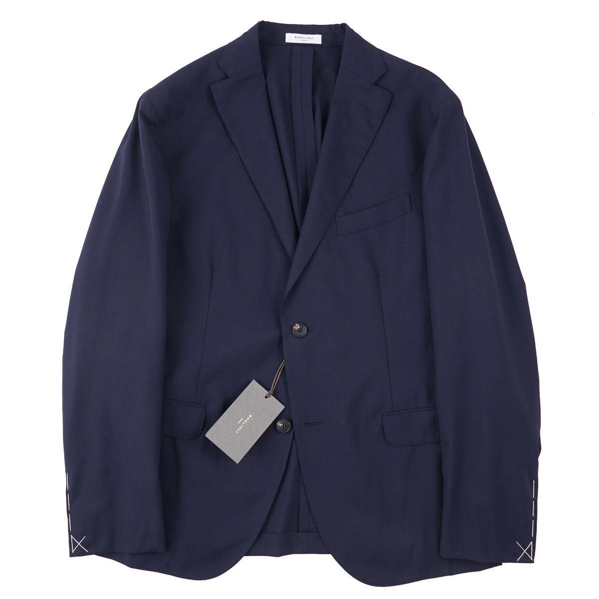Boglioli Solid Navy Blue Lightweight Wool ‘K Jacket’ Suit 48L Long (Eu 58L) NWT