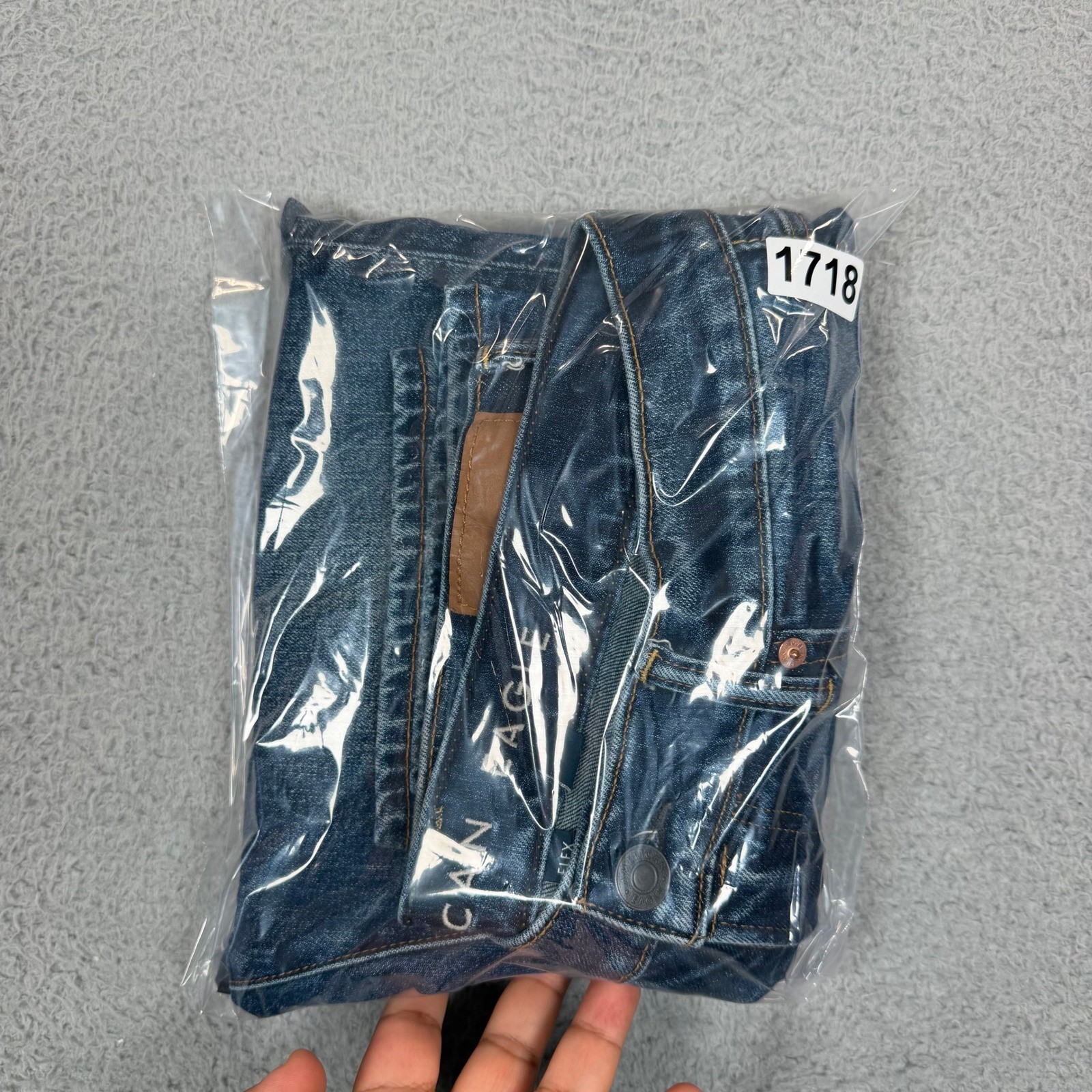 American Eagle Flex Straight Leg Jeans Mens 32×30 Blue Medium Wash Stretch Denim