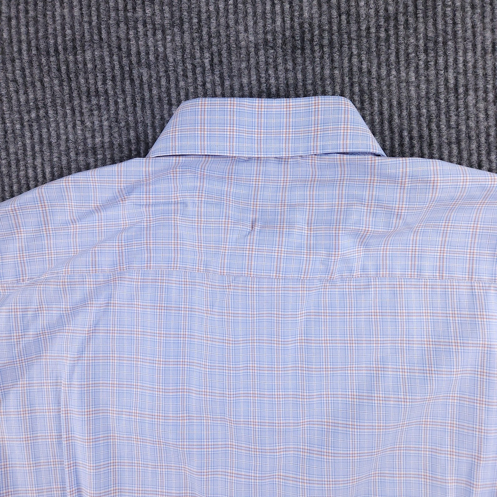 Eton Shirt Mens 16 41 Blue Check Slim Dress Button Up Cotton Trunk Club