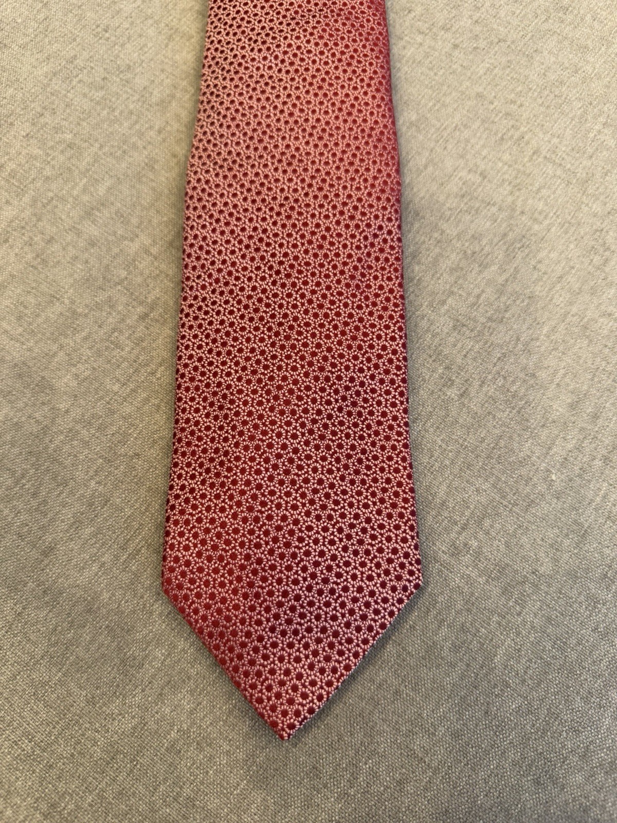 Thomas Pink Red Floral Silk Necktie 3.25 In. Wide