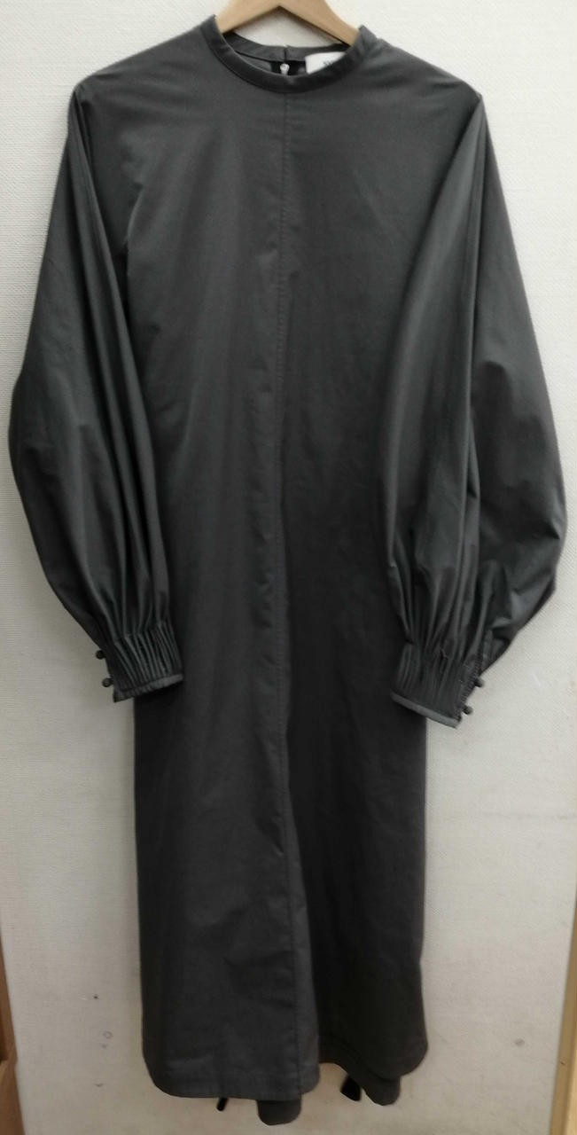 HYKE Frayed Sleeve LS Dress Womens Medium Casual Cotton 45in Length