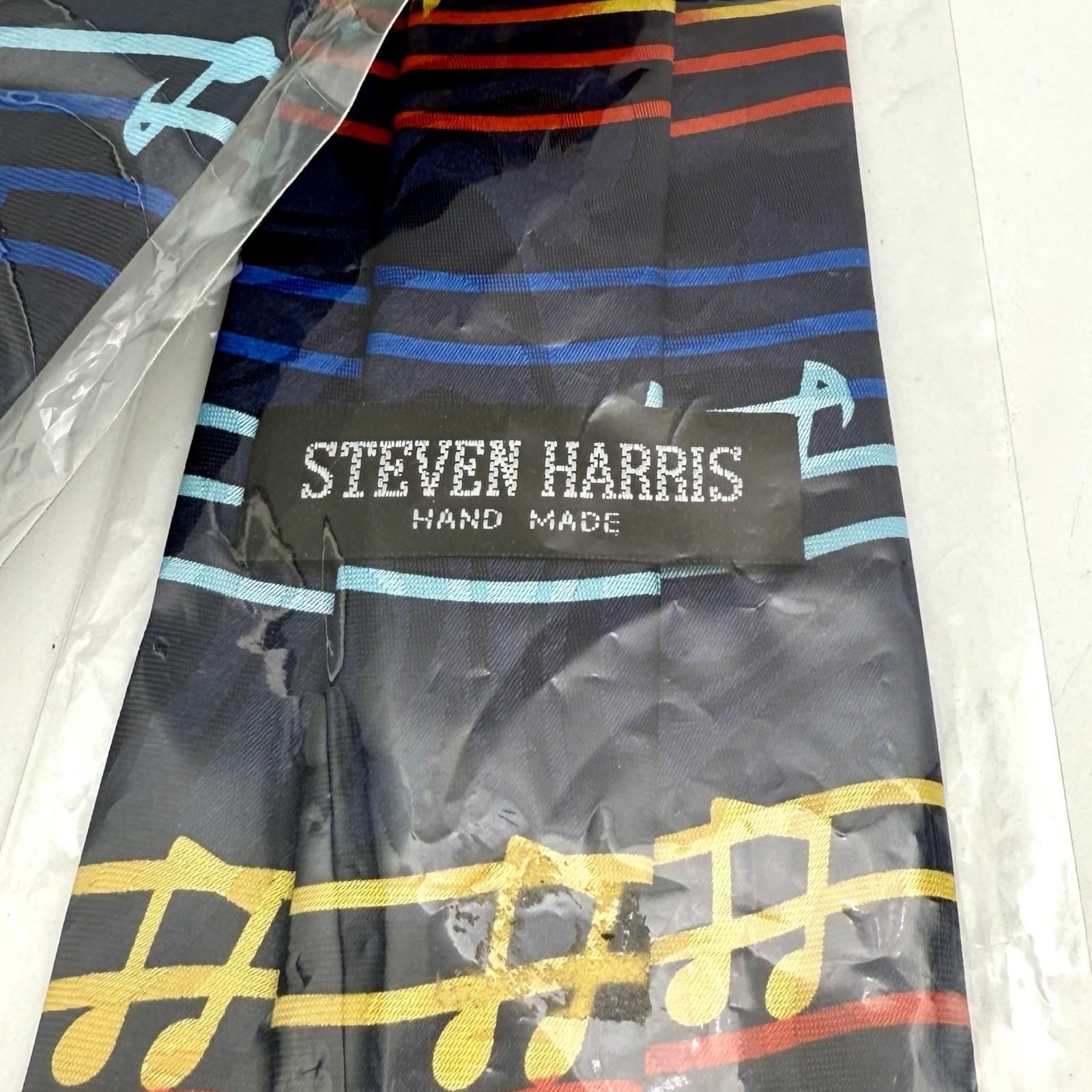 Steven Harris Music Notes Multi Color Necktie Novelty Band Teacher Novelty