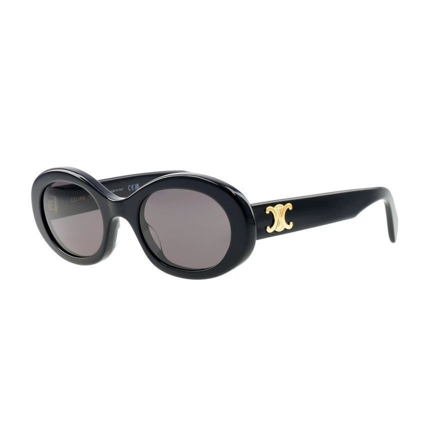 Celine Triomphe 01 Oval Sunglasses International Fit CL40194U 01A 149824585