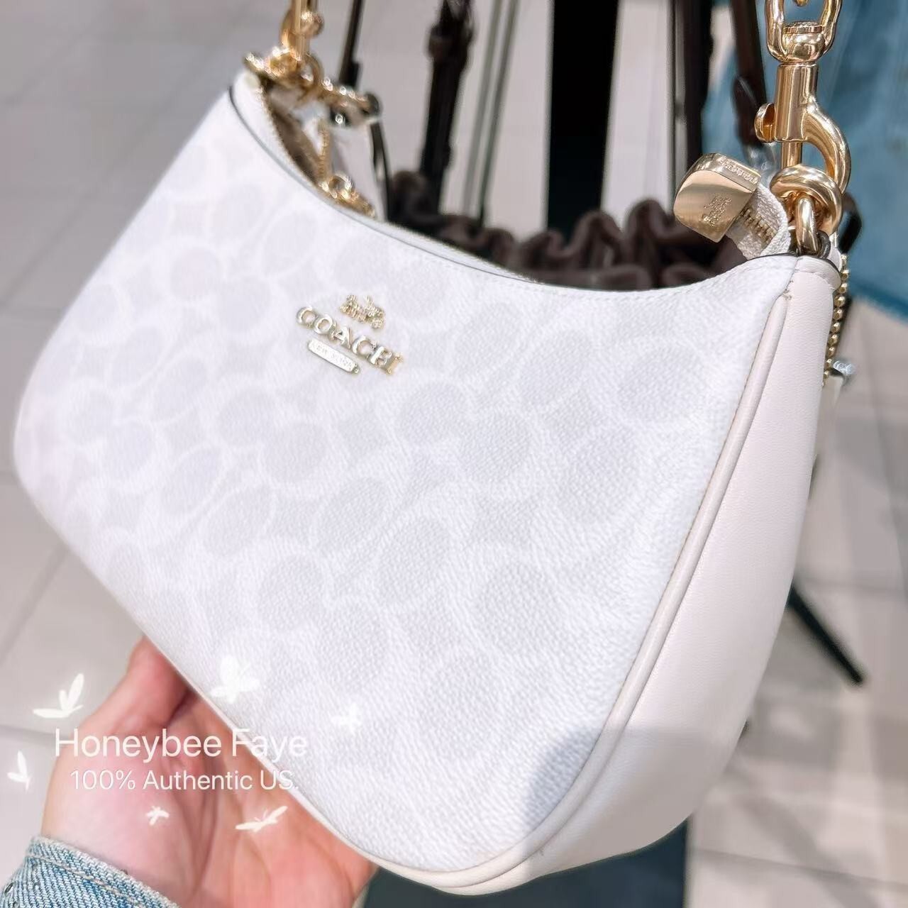 NWT Coach Teri Shoulder Bag In Signature Canvas CV933