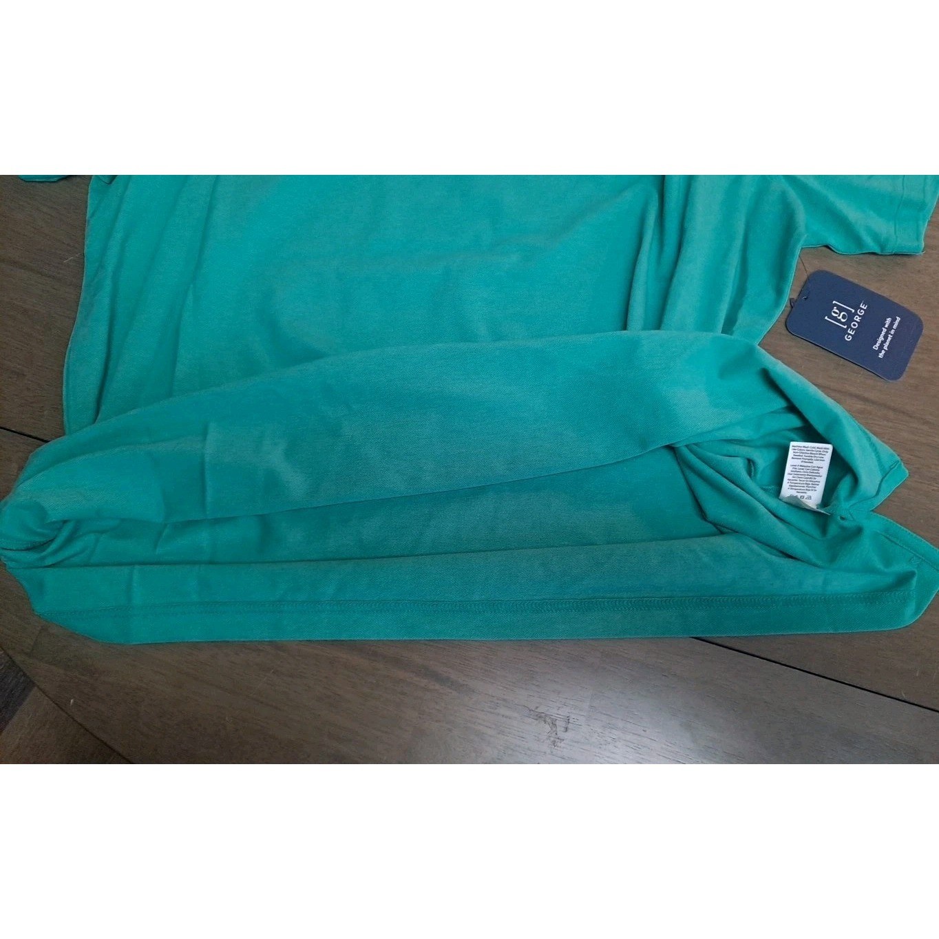 George Short Sleeve Pique Men’s Collared Polo Teal Size 2XL