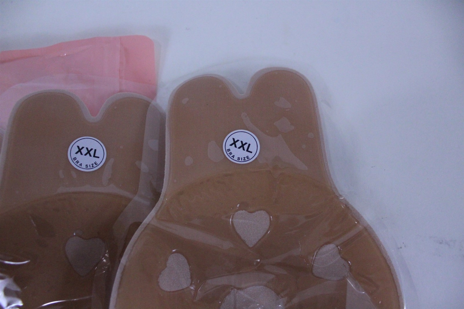 2 Pair Shaped Pasties Re-usable Beige Color D/E Cup XXL