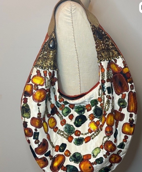 Kavita Bhartia Hobo Jewel Patterned Shoulder Bag-New without Tag
