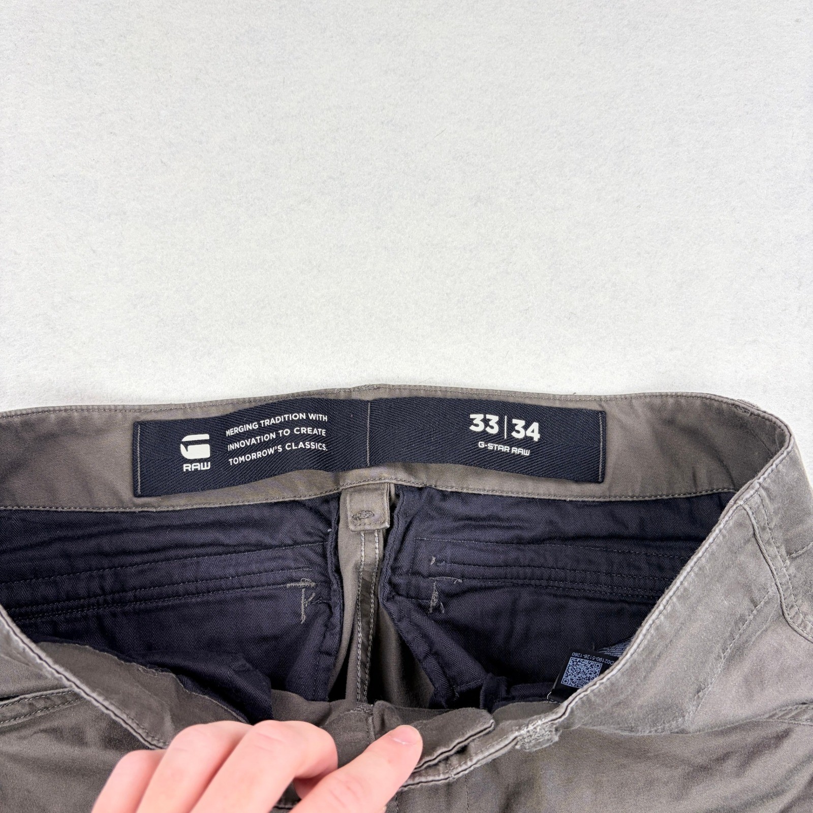 G-Star Raw Rovic Zip 3D Straight Tapered Cargo Pants Olive Green 33×34 D02190