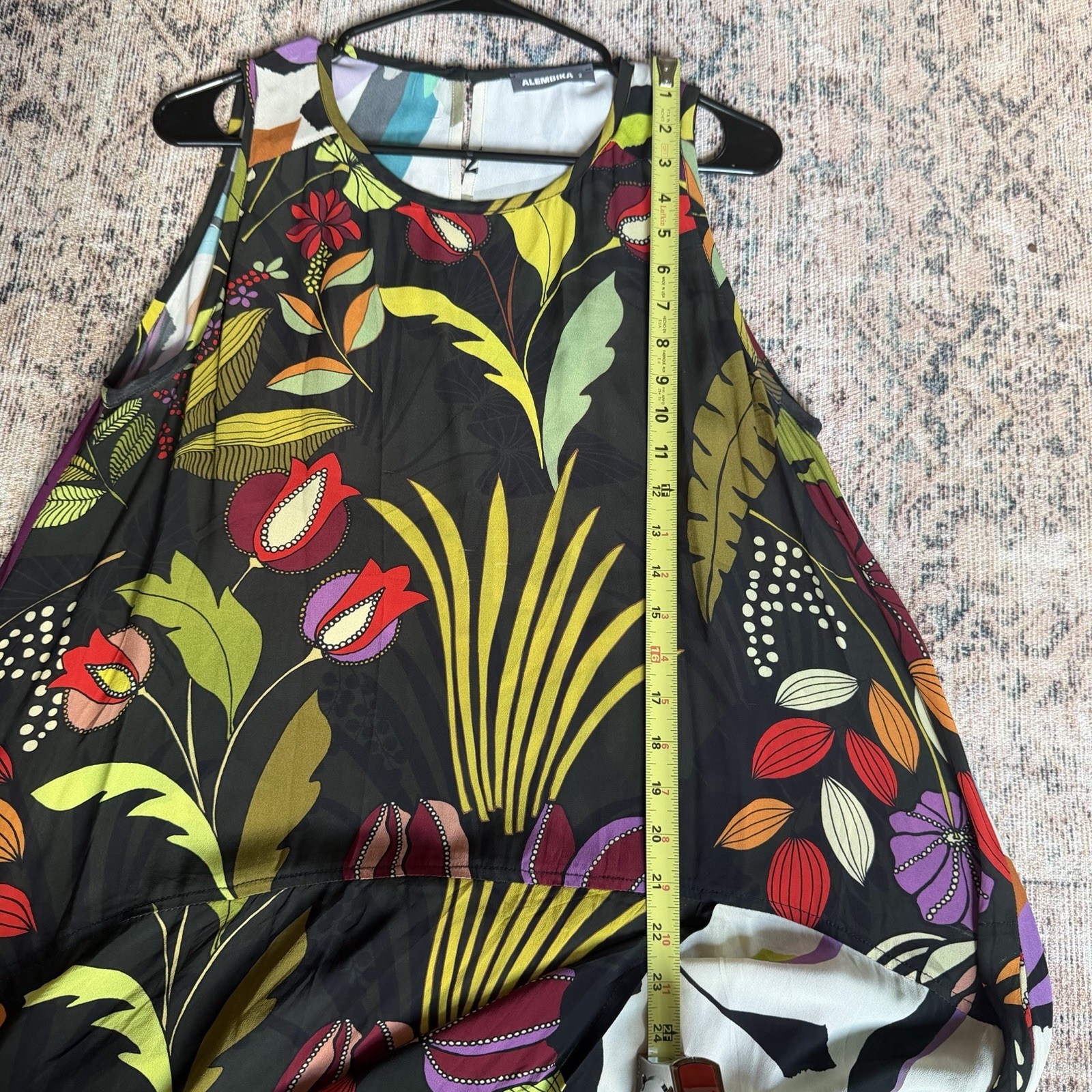 Alembika Womens Dress Size 2 US 8 Colorblock Lagenlook Artsy Boho Summer Chic