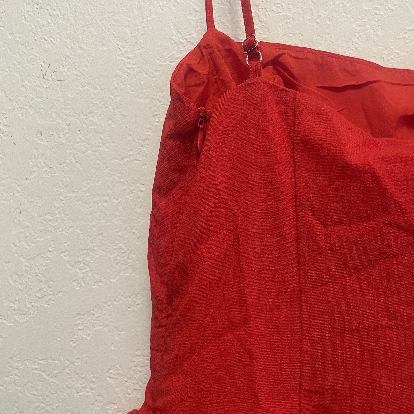 NA-KD Red Fairy Cut Mini Dress Size Small/Size 36