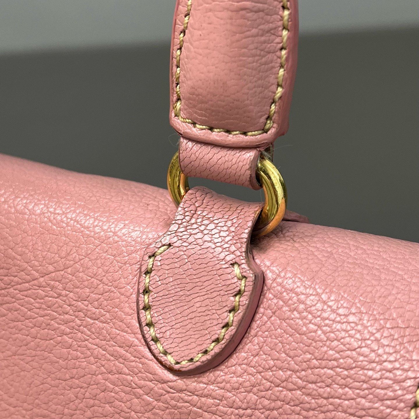 Authentic Miu Miu Top Handle Messenger Bag Pebbled Leather Messenger Bag Pink
